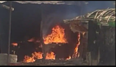 खौफनाक हुआ मंज़र: गैस गोदाम में लगी भीषण आग