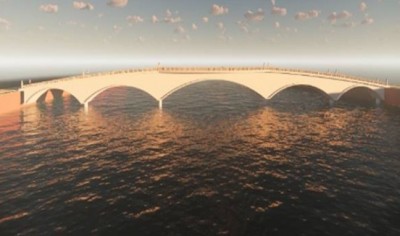 रूद्र सागर के सौंदर्यीकरण में चार चांद लगायेगा पैदल पुल, 25 करोड़ की लागत से हो रहा है तैयार