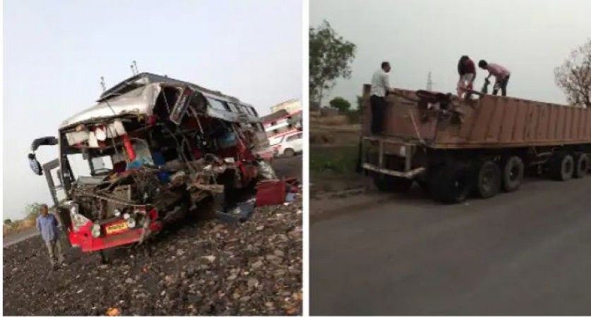 Road accident in Kota during spitting Tobacco