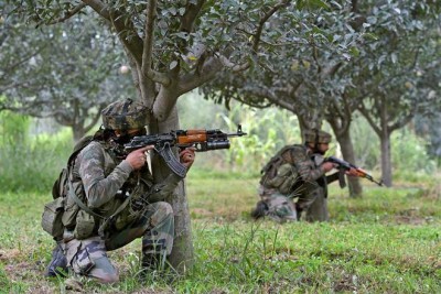 Security forces killed two terrorists in  an encounter in Kulgam in Jammu and Kashmir