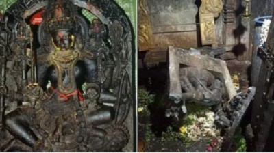 1000-year-old statue of Goddess Mahakali vandalized in Karnataka