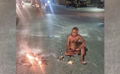Man performing witchcraft on the road without clothes, arrested by Police