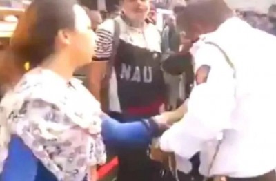 ट्रैफिक पुलिस ने काटा चालान तो महिला ने सिपाही को पीटा, वीडियो वायरल