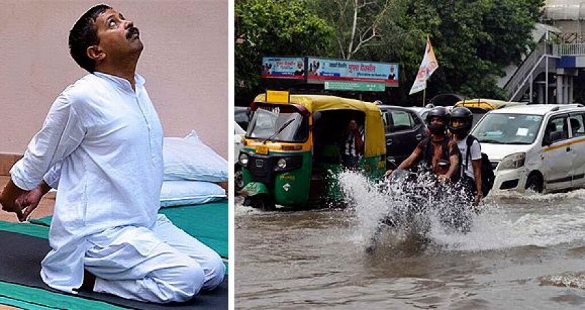 Kejriwal left Delhi floating in water and went to 'Sadhana,' will not return 10 days
