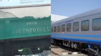 दिल्ली से भोपाल जा रही ट्रेन पर ग्वालियर में हुई पत्थरबाजी, टूटे कई खिड़कियों के कांच