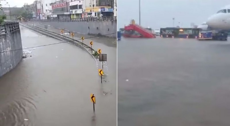 कई राज्यों में दिखा Cyclone Michaung का असर, जलमग्न हुआ चेन्नई एयरपोर्ट