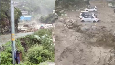 हिमाचल के कुल्लू में बादल फटा, पहाड़ों से बह रहा सैलाब