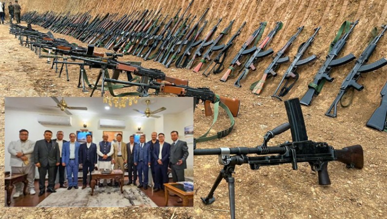 मणिपुर के सबसे पुराने उग्रवादी गुट UNLF ने डाले हथियार, गृह मंत्री और सीएम बीरेन सिंह की कोशिशों से हुआ 'शांति समझौता'