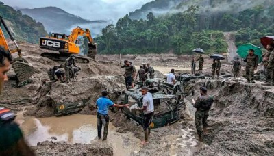 सिक्किम बाढ़ में मृतकों की संख्या हुई 56, राहत कार्य में जुटी भारतीय सेना