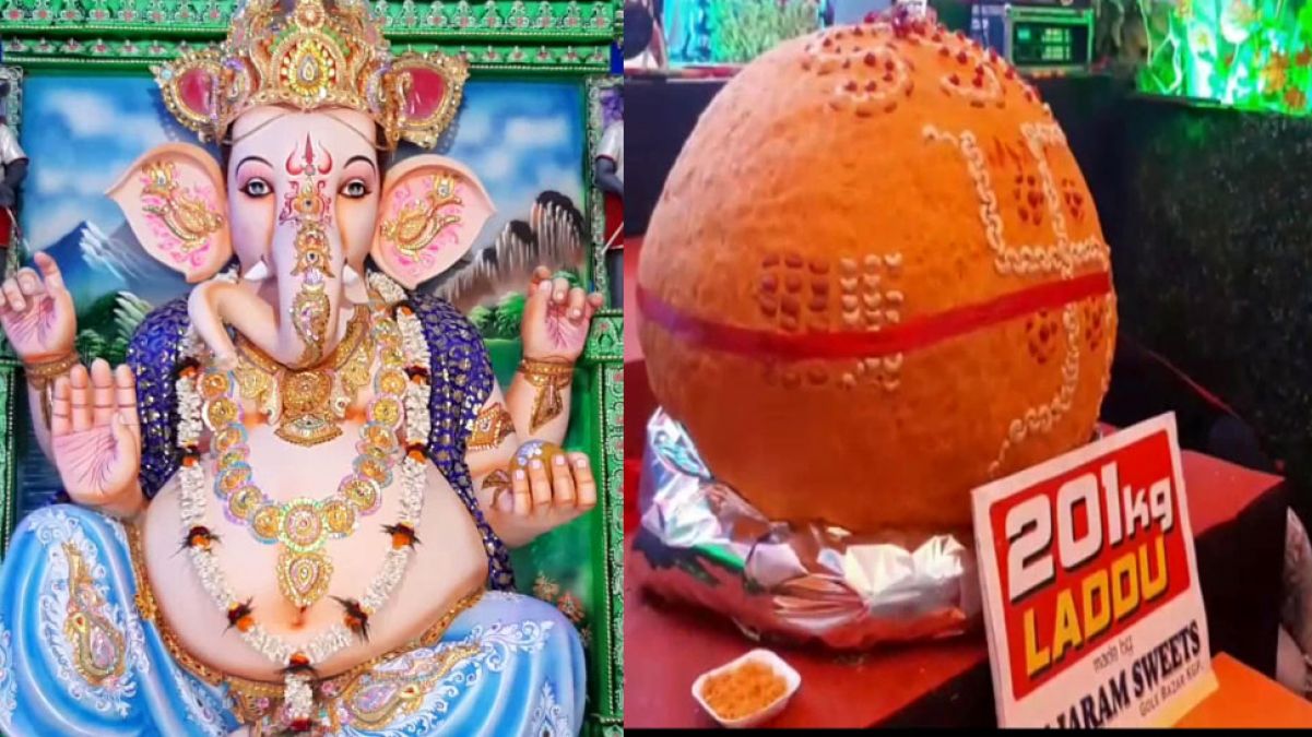 Ganeshotsav Special 201 Kg Laddu Offered To Lord Ganesha In West Bengal Newstrack English 1 6186