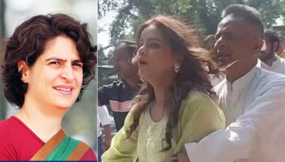 कांग्रेस कार्यकर्ताओं ने सरेआम अभिनेत्री अर्चना गौतम को पीटा ! प्रियंका गाँधी को बधाई देने गईं थीं पार्टी हेडक्वार्टर, देखें मारपीट का Video