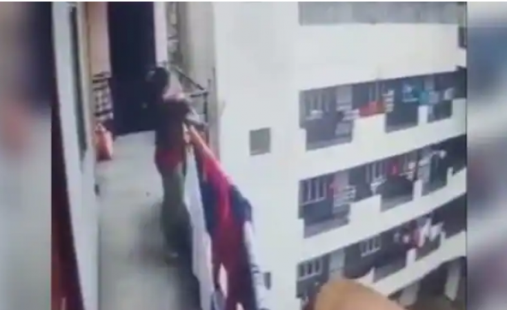 Kaliyugi's mother throws her 4-year-old daughter from 4th floor, incident captured on CCTV camera