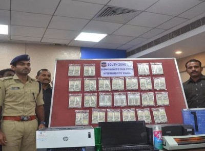 27 लाख के नकली नोट जब्त..! हैदराबाद से 2 आरोपी गिरफ्तार