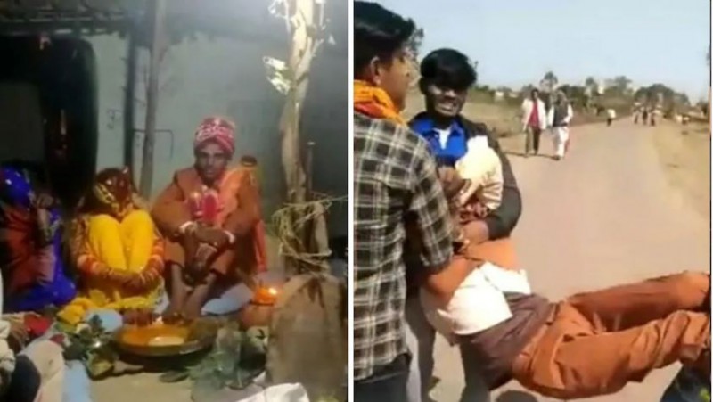 Amidst rituals, bride refused to get married, family threw groom on road and...