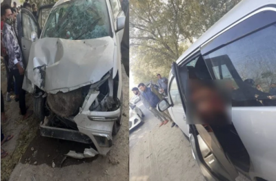 Innova car overturns on Noida Expressway, driver ran away from spot