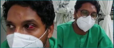 Patient repeatedly removing oxygen mask, doctor refuses, attacked