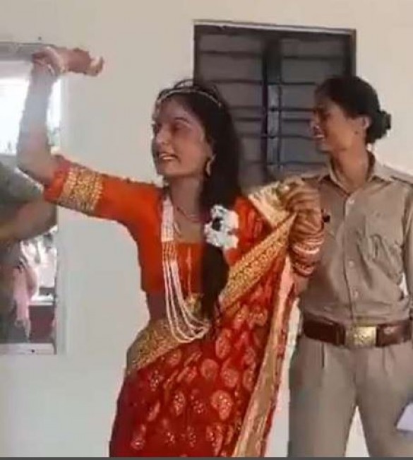 High voltage drama of a woman in the police station, demanding two marriages