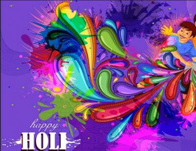 Send colourful Holi messages with the images to your loved ones