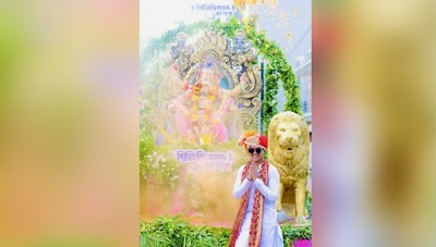 Om Baraiya's majestic Ganesh Chaturthi celebrations leave netizens in awe