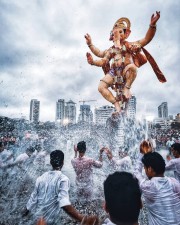 Why is Ganeshji immersed in water on the day of Anant Chaturdashi ?