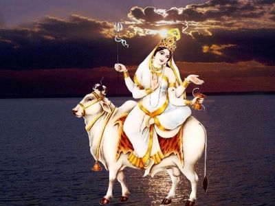 Worship Goddess MahaGauri on the eighth day of Navratri