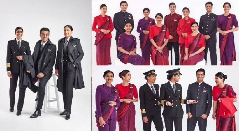Air India के क्रू मैंबर्स का बदला ड्रेस कोड, साड़ी की जगह पहनेंगे Manish  Malhotra की डिजाइनर यूनिफॉर्म - air india air hostess will be seen in new  uniform-mobile