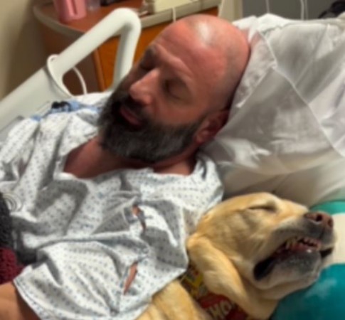 Video!! Man suffered serious Heart Aliments, His dog this gesture is winning the hearts of people