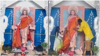 Controversy Erupts as Saraswati Idol 