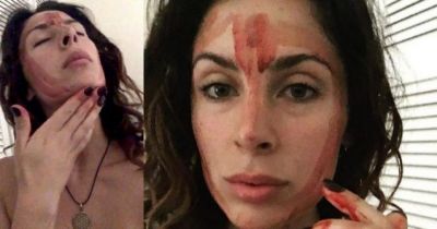 An Australian Woman Rubs Period Blood On Her Face
