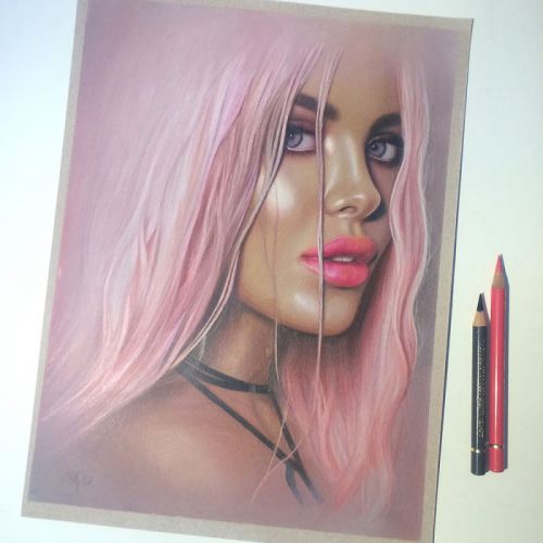 Put all your pencil colors together and try this amazing photorealistic drawing