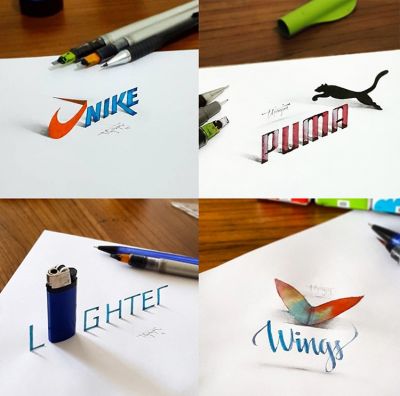 3D Calligraphy By Tolga Girgin Seems To Leap Off The Page