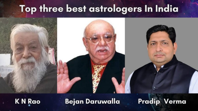 Top three best astrologer in India are K N Rao, Bejan Daruwalla, Pradip Verma