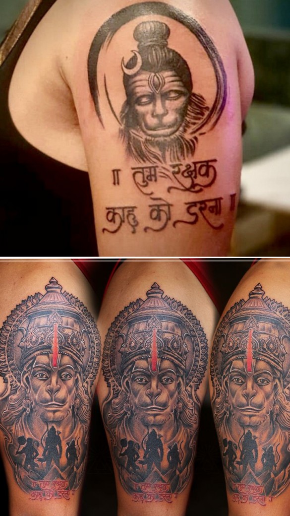 Hanuman and Gada Tattoo Ganesha Waterproof For Men and Women Temporary   Temporarytattoowala