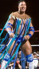Dwayne Johnson's WrestleMania debut, won against two opponents
