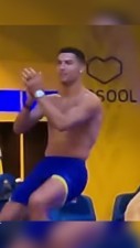 Ronaldo Celebrates First Win at Al Nassr from Training Room