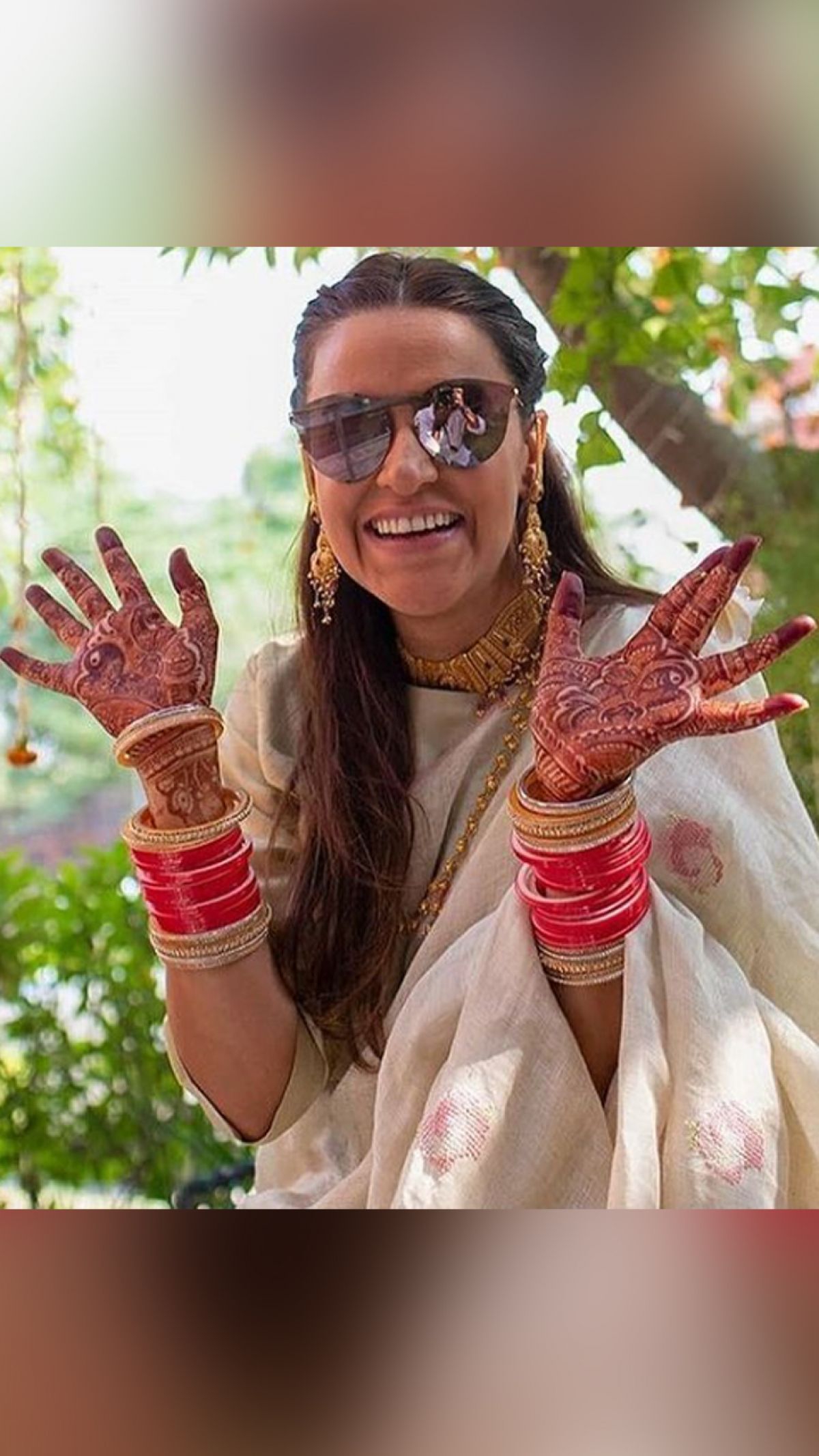 Ishqbaaaz' Fame, Nehalaxmi Iyer Stuns In A Green-Hued Ensemble For Her  'Mehendi' Ceremony