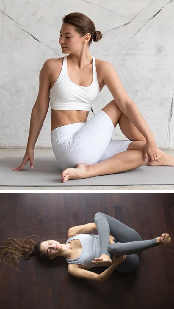 5 Simple yoga stretches to help you sleep better - Himalayan Yoga  Association (Yoga Ashram)