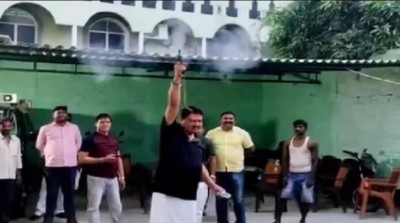 Firing took place after the victory of Congress candidate in MLC elections, this thing recorded in video