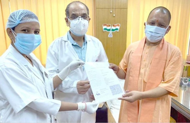 CM Yogi Adityanath receives second dose of COVID-19 vaccine