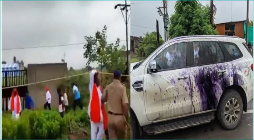 महाराष्ट्र में BJP नेता किरीट सोमैया की कार पर हमला, शिवसैनिकों पर लगा आरोप
