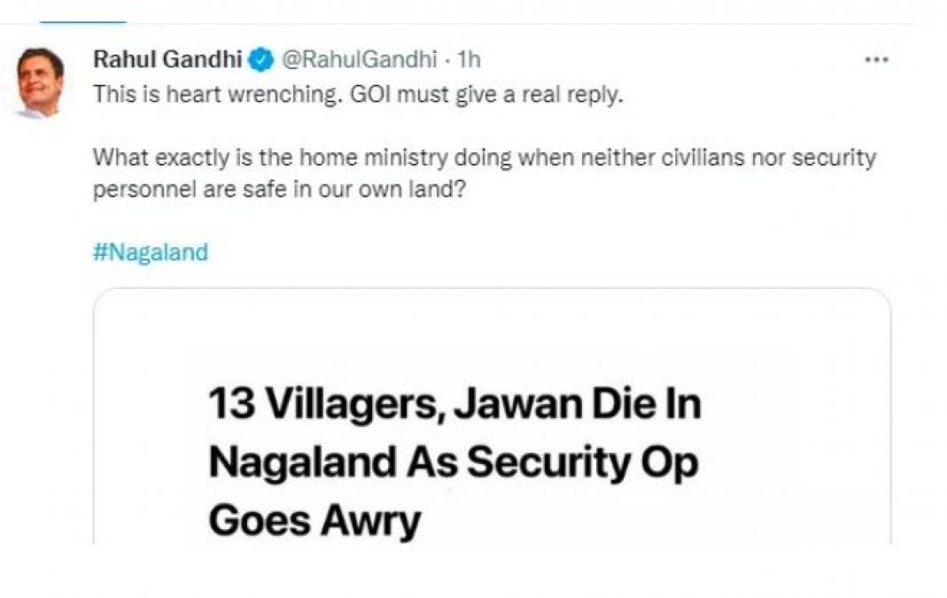 What exactly is Home Ministry doing: Rahul Gandhi slams Centre over Nagaland incident