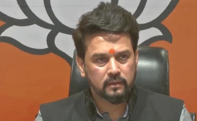 'The father of the terrorist who got the death penalty in the Ahmedabad blast case, is the leader of the SP..' - Anurag Thakur