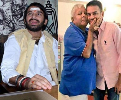 Tej Pratap tells father innocent in fodder scam, will take out 'Nyay Rath Yatra' for Lalu