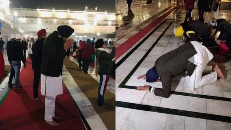 SAD leader absconding in drugs case seen bowing his head at Golden Temple, photo indicated