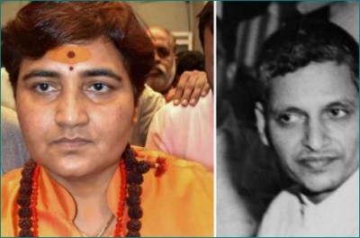 Pragya Singh Thakur targets Congress over Nathuram Godse