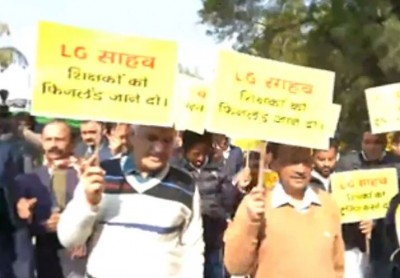 Delhi Assembly session begins with ruckus, AAP's foot march to LG's residence