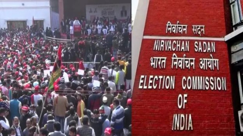 'नेताओं के साथ कार्यकर्ता भी करें कोरोना प्रोटोकॉल का पालन..', सपा को चुनाव आयोग की चेतावनी