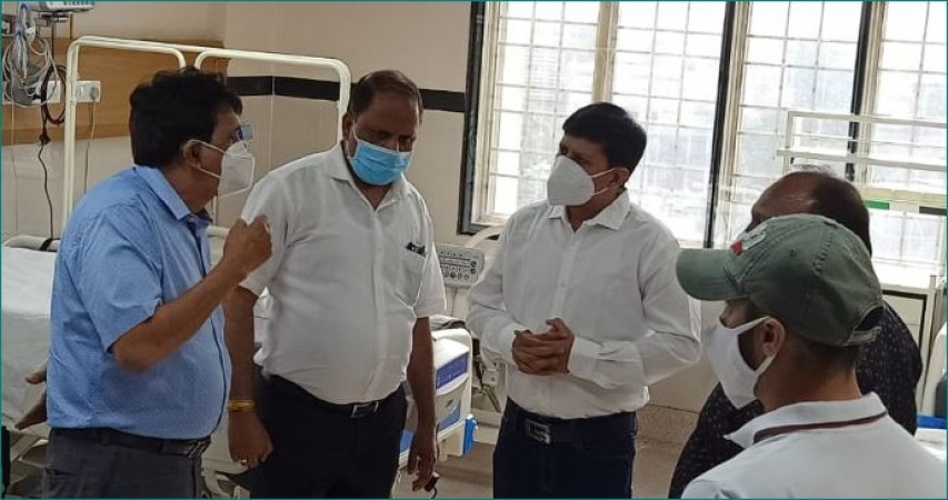 MLA Akash Kailash Vijayvargiya reaches PC Sethi Hospital to inspect arrangements