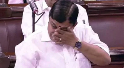 AIADMK MP breaks down during farewell speech in Rajya Sabha