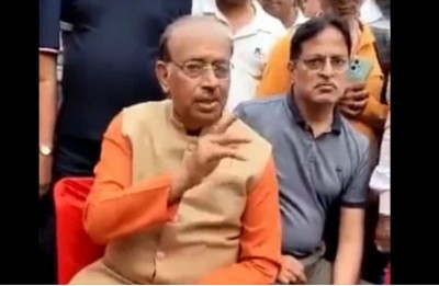 BJP leader Vijay Goel lost his cool, angrily raised his hand on the woman